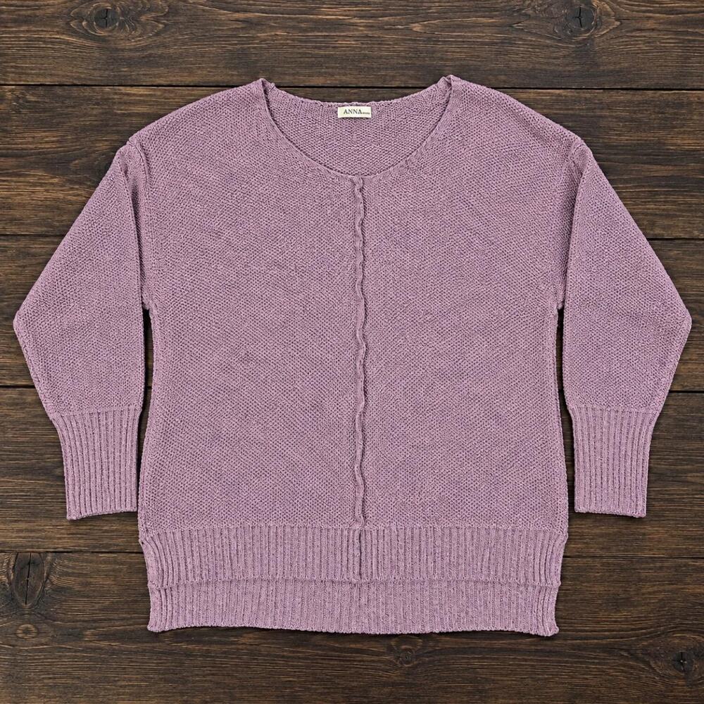 Zenana lavender textured knit sweater